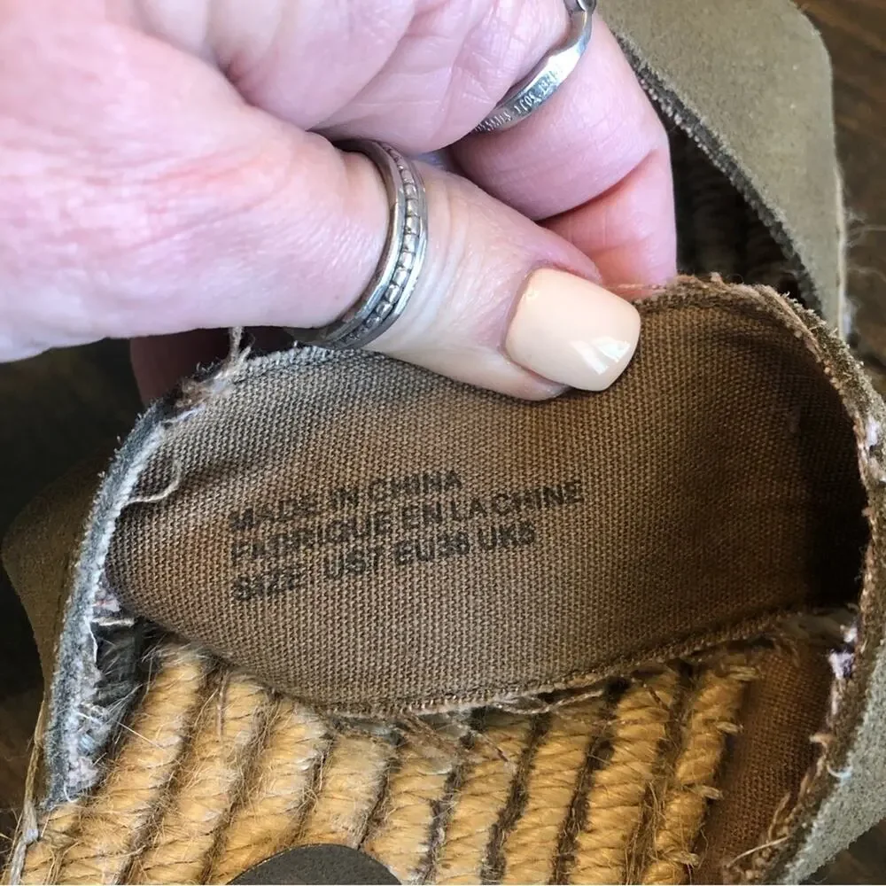 Urban Outfitters Platform Espadrille Slide Sandals Women’s Size 7 Boho Festival